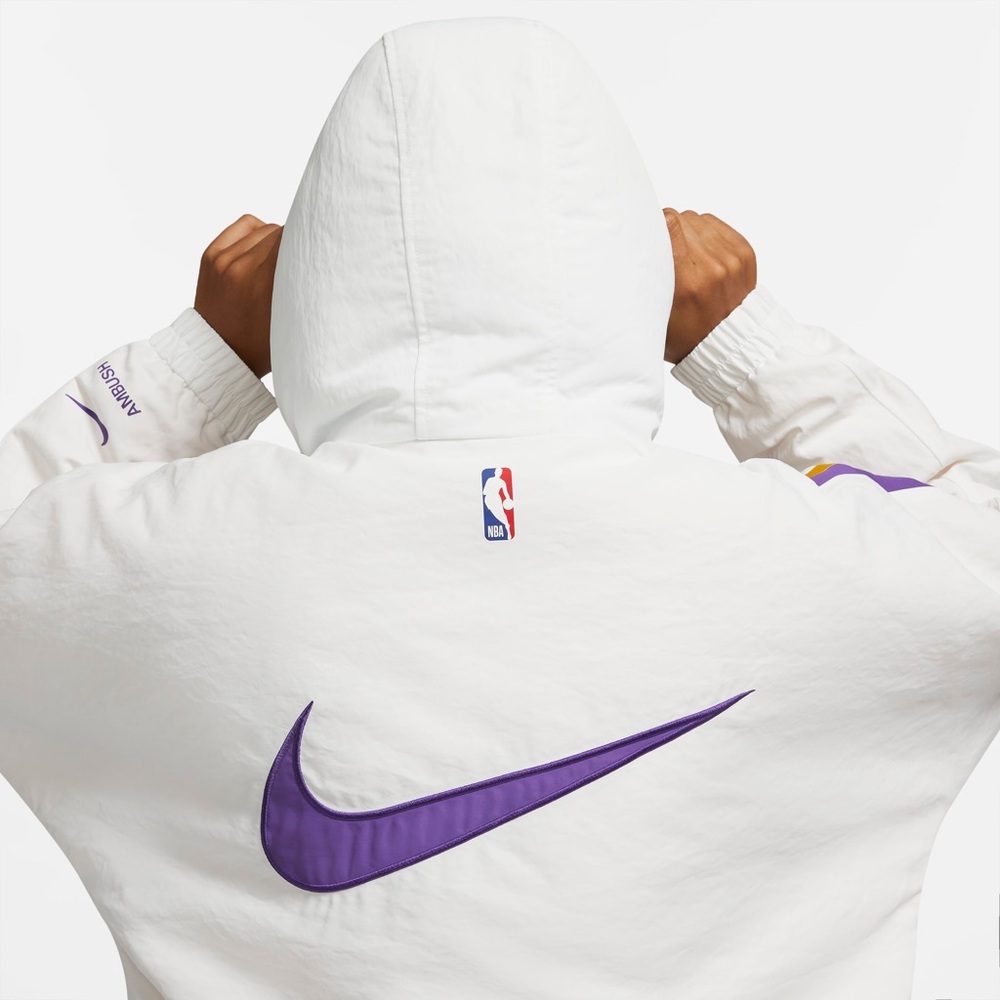 Nike x Ambush NBA Collection Lakers Jacket White Purple Gold Limited Edition - Picture 4 of 9